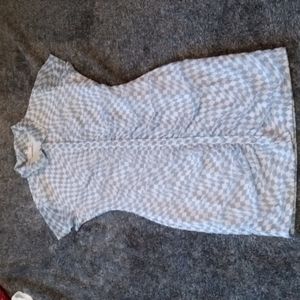 Birch and Stone ruched mesh checked minidress